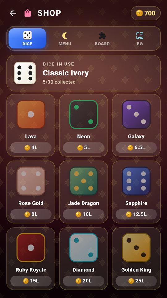 30 dice designs